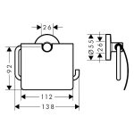 Hansgrohe Logis Universal Tuvalet Kağıtlığı Kapaklı 41723000 - Görsel 2